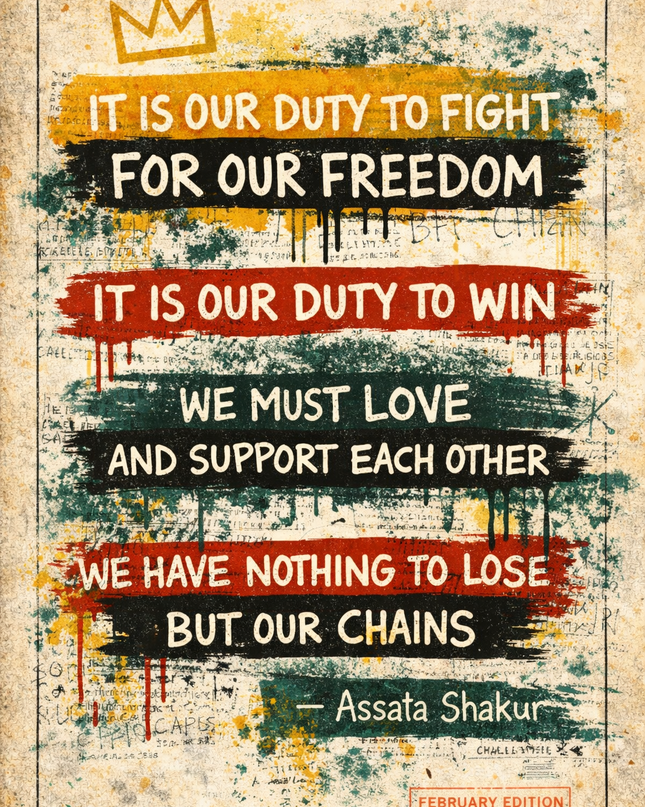 Assata Shakur — “It is our duty to fight…” Poster Print